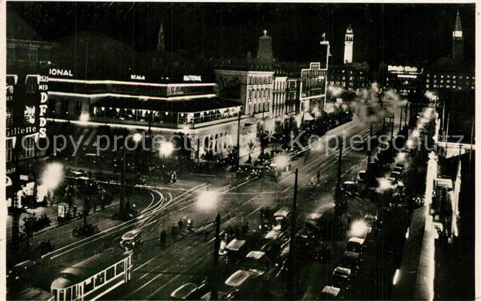 Kopenhagen Vesterbrogade ved Nat.
