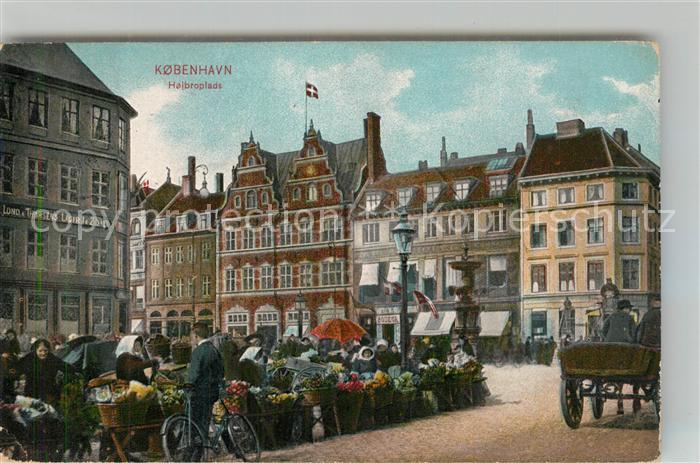 Kopenhagen Hojbroplads Markt Pferdekutsche