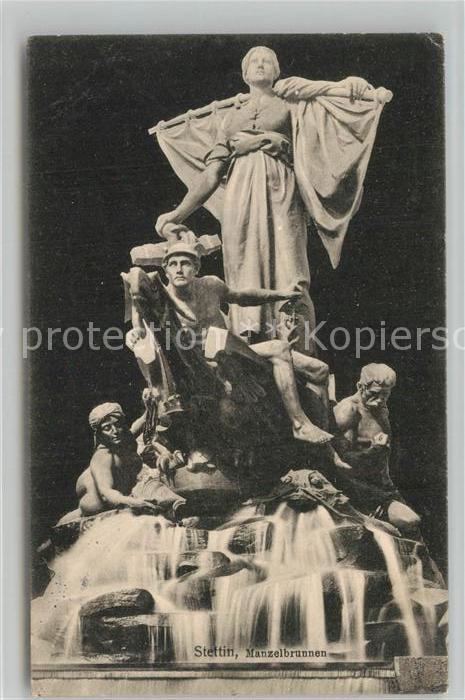 Stettin Szczecin Pommern Manzelbrunnen