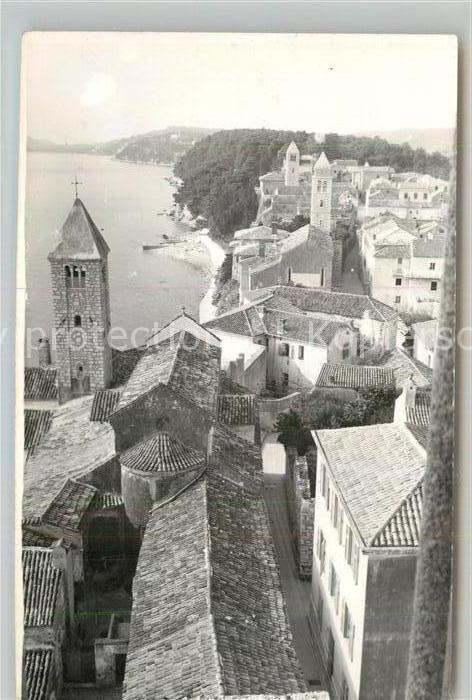 Rab Croatia Blick ueber die Daecher