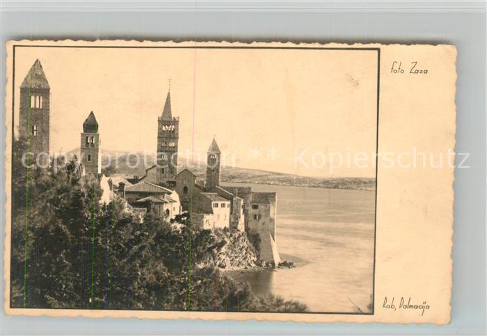 Rab Croatia Kirchtuerme am Meer