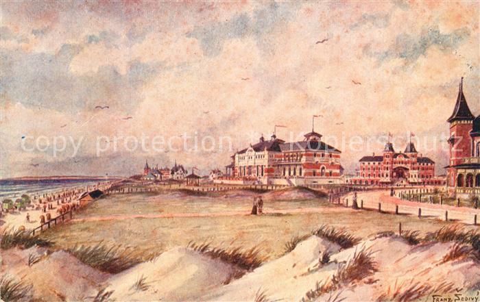 Fanoe Nordseebad Kuenstlerkarte