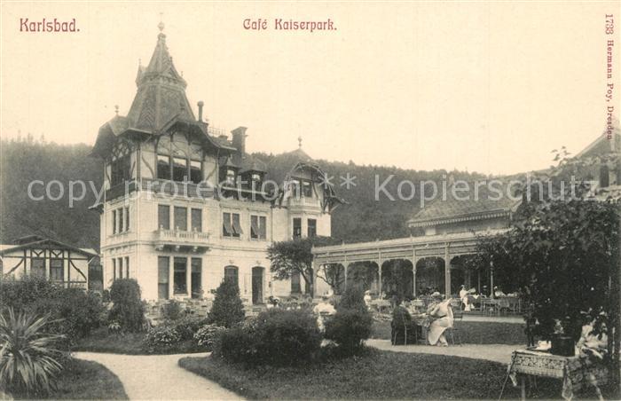 Karlsbad Eger Cafe Kaiserpark