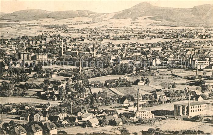 Warnsdorf Varnsdorf Boehmen Blick vom Turm Burgsbergwarte