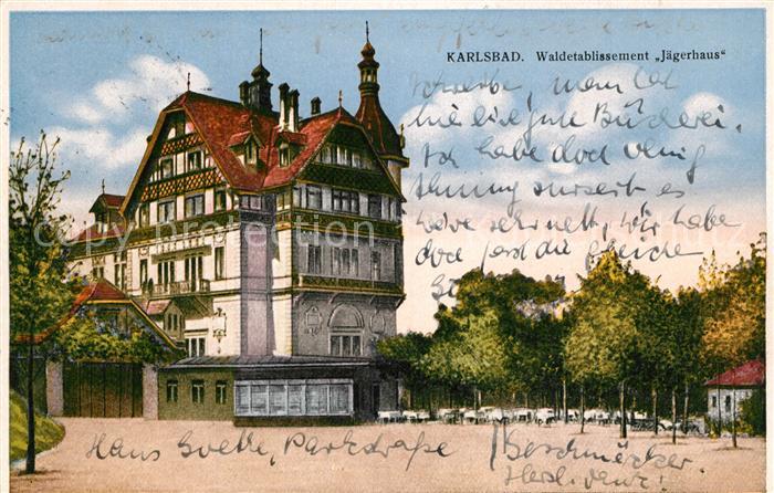 Karlsbad Eger Waldetablissement Jaegerhaus