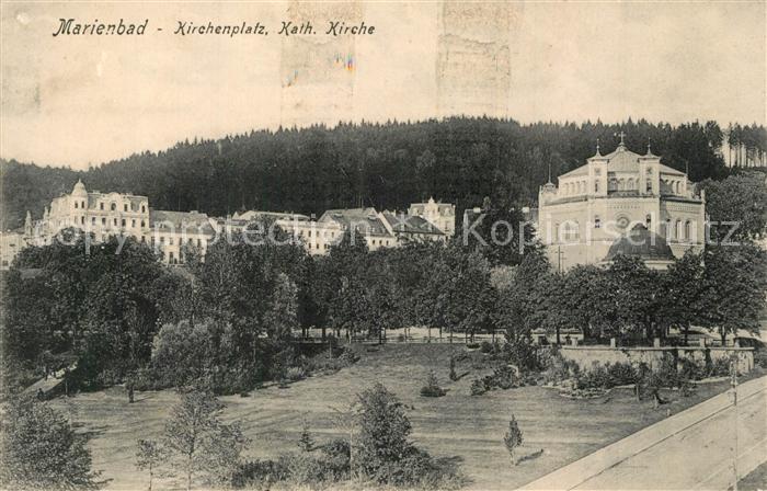 Marienbad Tschechien Boehmen Kirchenplatz Katholische Kirche