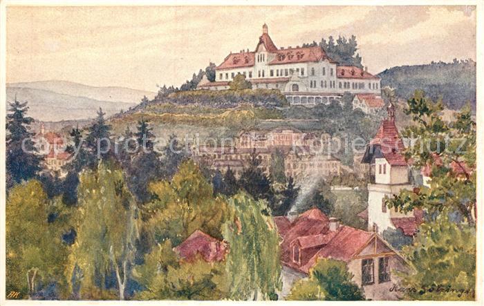 Marienbad Tschechien Boehmen Cafe Egerlaender Kuenstlerkarte