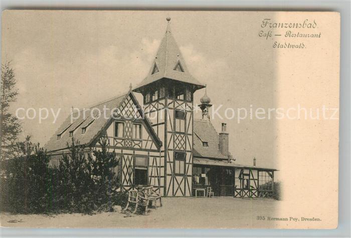 Franzensbad Boehmen Cafe Restaurant Stadtwald