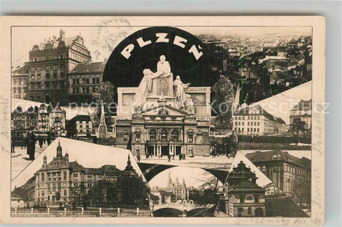 Plzen Pilsen Stadtansichten