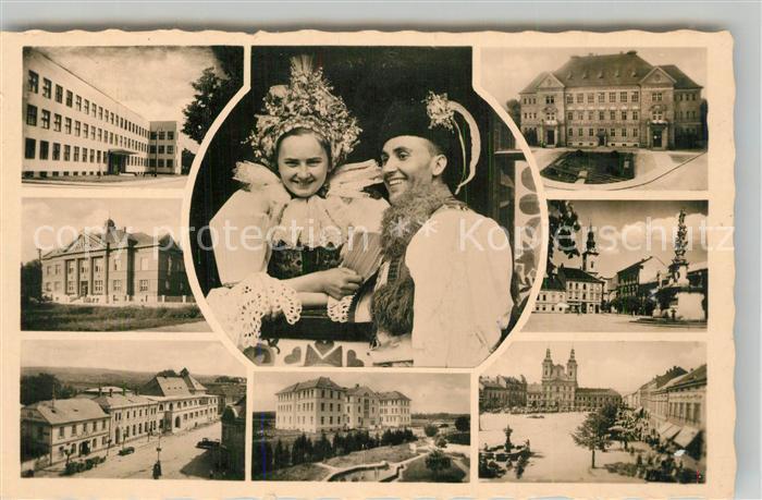 Hradiste Stadtansichten Trachtenpaar