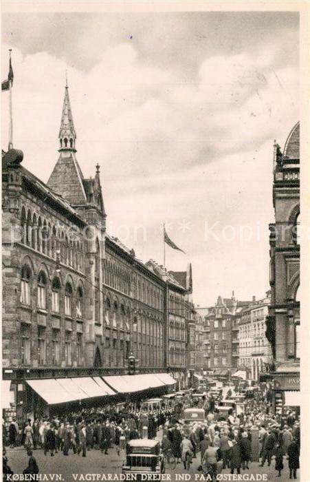 Kobenhavn Vagtparaden Drejer ind Paa Ostrgade