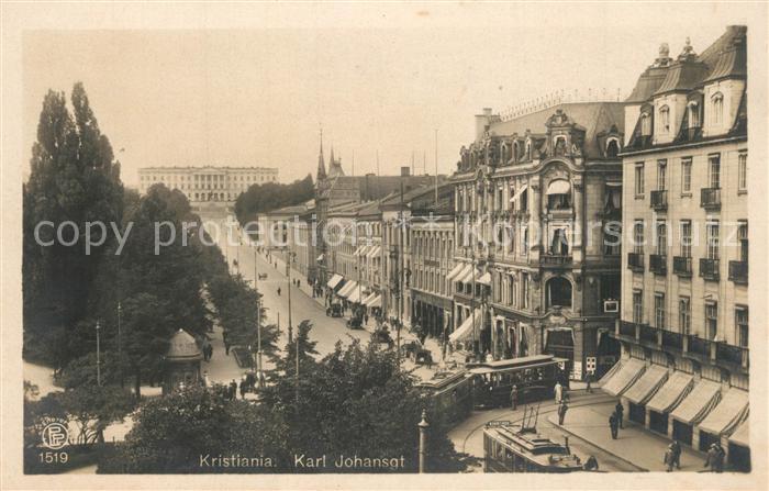 Kristiania Karl Johansgt Strassenbahn