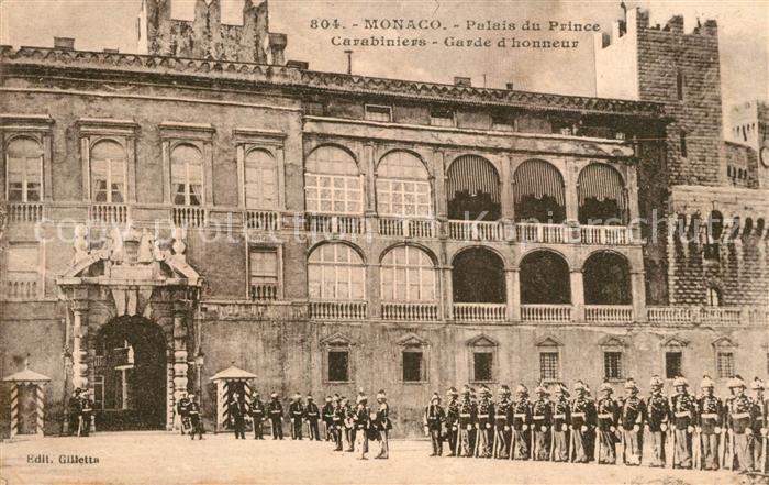 Monaco Palais du Prince Carabiniers Garde d`honneur
