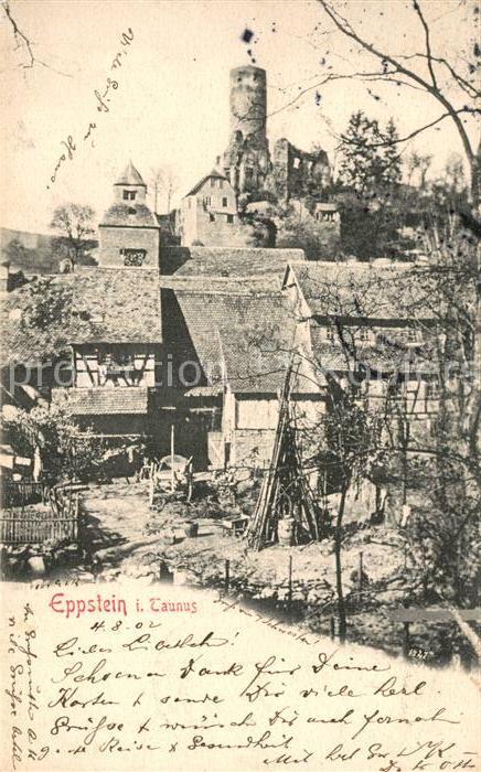 Eppstein Taunus Ortsmotiv mit Burgruine