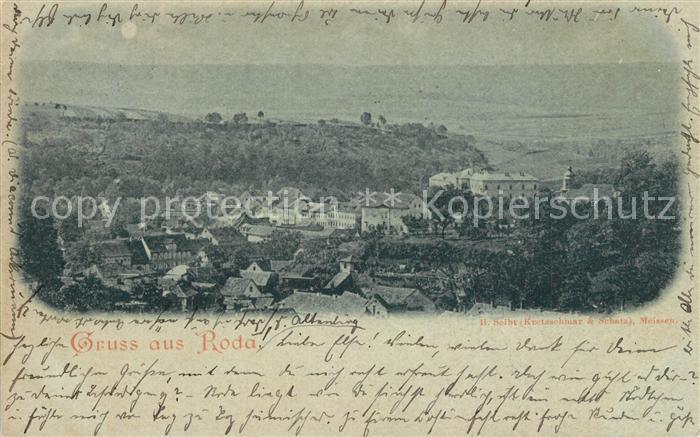 Roda Stadtroda Panorama im Mondschein