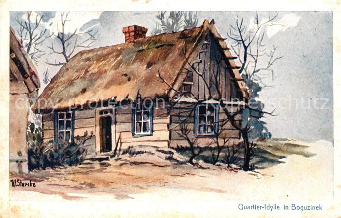 Boguzinek Quartier Idylle W. Starcke Kuenstlerkarte