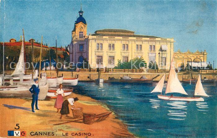 Cannes Alpes-Maritimes Le Casino Künstlerkarte