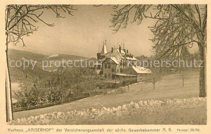 Baerenfels Erzgebirge Kurhaus Kaiserhof Winterlandschaft