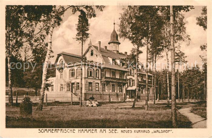 Hammer See Neues Kurhaus Waldhof Sommerfrische