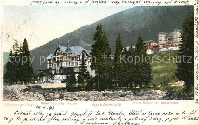 Spindelmuehle Riesengebirge Hotel Deutscher Kaiser Hotel Kaiser von oesterreich