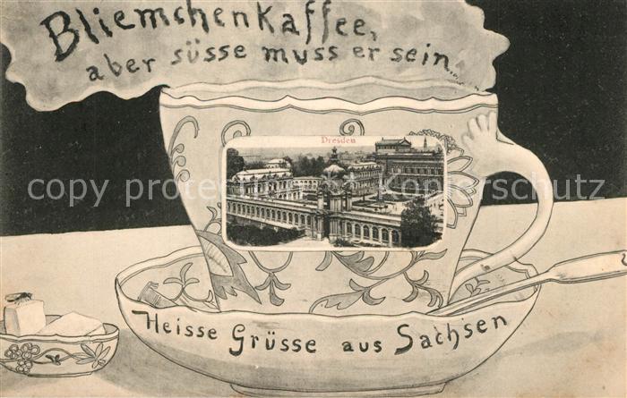 DRESDEN Elbe Bliemchenkaffe aber suesse muss er sein Schloss
