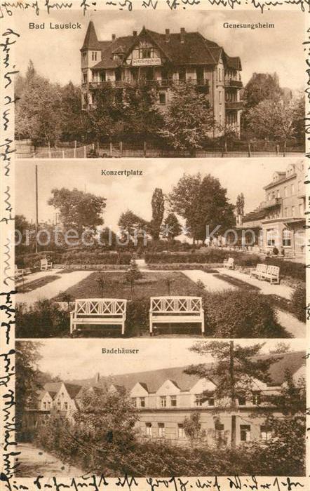Bad Lausick Genesungsheim Konzertplatz Badehaeuser