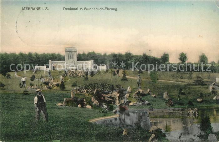 Meerane Denkmal zur Wunderlich Ehrung
