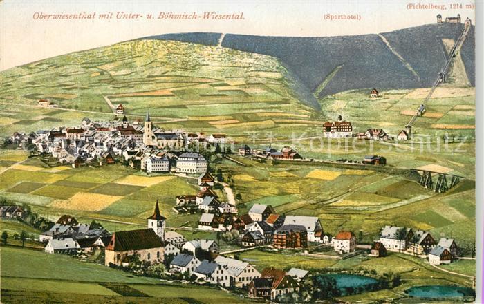 Oberwiesenthal Erzgebirge mit Unterwiesenthal Boehmisch Wiesenthal Sporthotel Fi