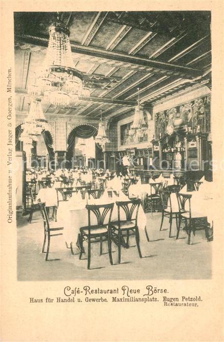 Muenchen Bayern Cafe Restaurant Neue Boerse