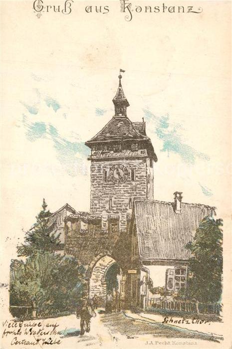 Konstanz Bodensee Schnetztor Kuenstlerkarte Deutsche Reichspost