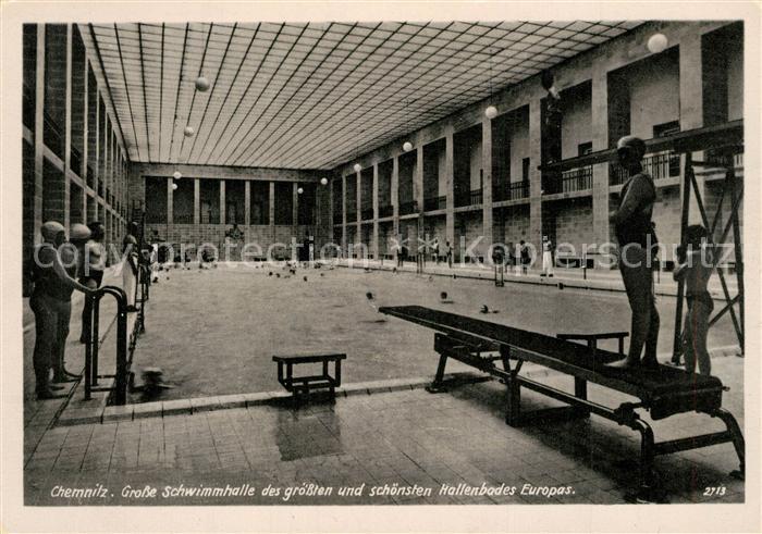 CHEMNITZ Sachsen Grosse Schwimmhalle des groessten Hallenbades Europas