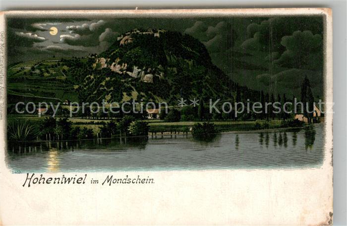 Hohentwiel im Mondschein