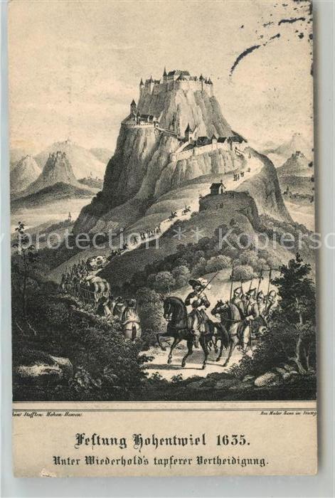Hohentwiel Festung Unter Wiederholds tapferer Verteidigung Kuenstlerkarte