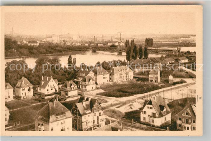 Kehl Rhein Vue sur les Ponts du Rhin et vers Strasbourg