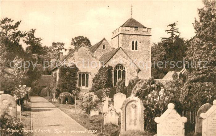 Stoke Poges Church Spire removed 1924