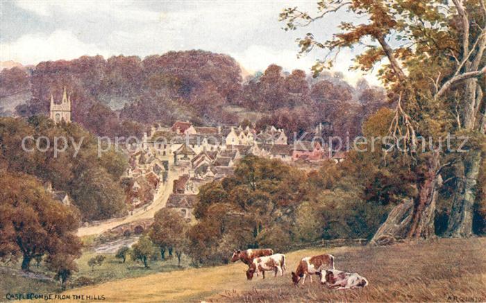 Combe Castle Wiltshire UK Castle from the Hills