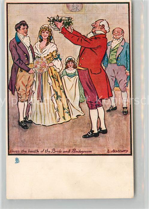United Kingdom Here s the health of de Bride and Bridegroom Kuenstlerkarte