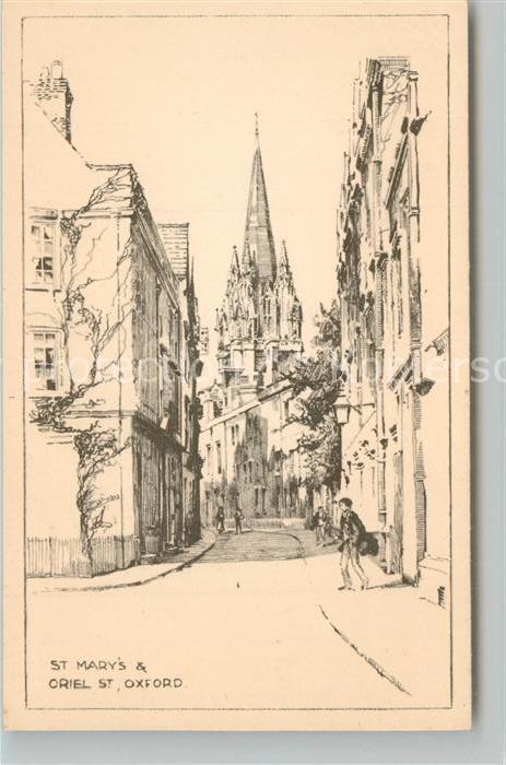 Oxford Oxfordshire St Mary oriel Kuenstlerkarte
