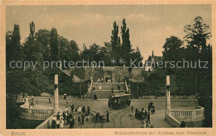 Strassenbahn Erfurt Bahnhofsbruecke Stadtpark