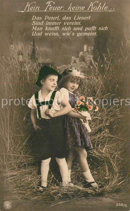 Foto NPG Nr. 356/5 Kinder Kein Feuer keine Kohle