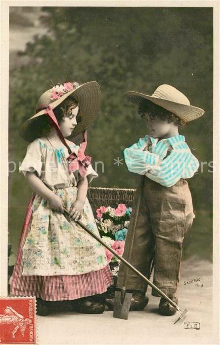 Kinder Child Enfants Hut Rechen