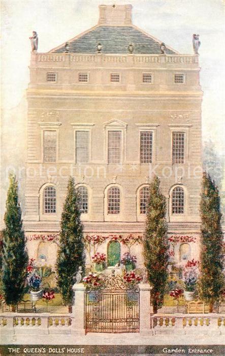 Verlag Tucks Oilette Nr. 4500 Queen's Dolls House Garden Entranc