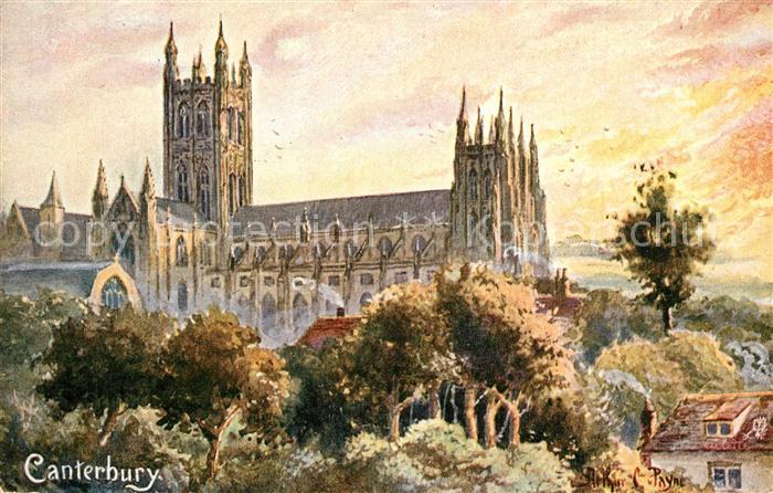 Verlag Tucks Oilette Nr. 6499 Canterbury Cathedral