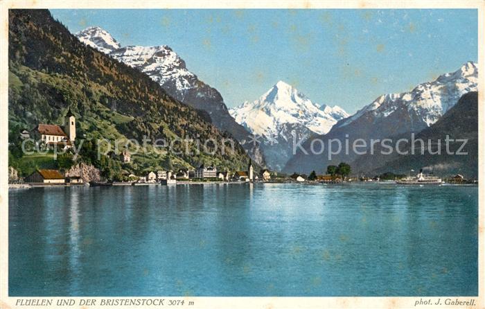 Foto Gaberell J. Nr. 6542 Flüelen Bristenstock