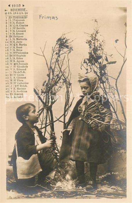 Monatskarte November Namenstage Kinder