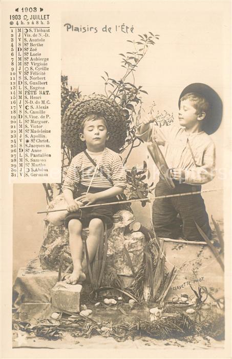 Monatskarte Juli Namenstage Kinder