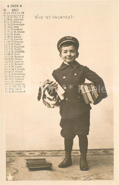 Monatskarte August Namenstage Kind Buecher