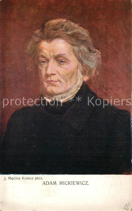 Kuenstlerkarte J. Mecina Krzesz Adam Mickiewicz