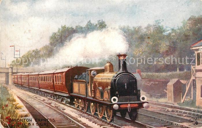 Lokomotive Brighton Express Verlag-Tucks-Oilette