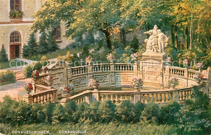 Verlag Tucks Oilette Nr. 780 Donaueschingen Donauquelle N. Berau